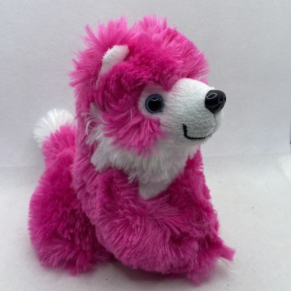 The Petting Zoo Plush Wolf Stuffed Animal Toy Pink White 2011 - Picture 9 of 10